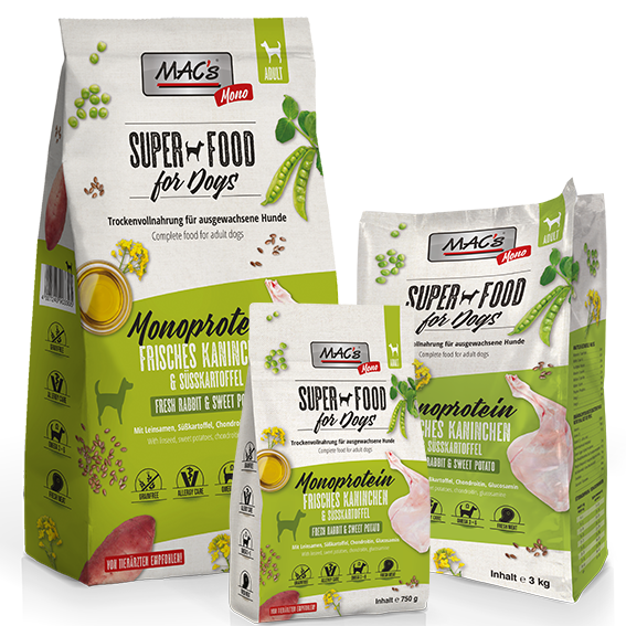 Hund Trocken Mono Kaninchen MAC´s Tiernahrung