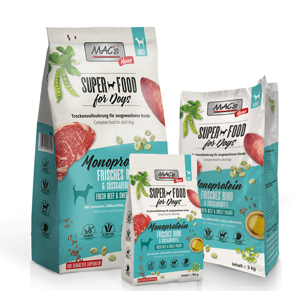 Hund Trocken Mono Rind MAC´s Tiernahrung
